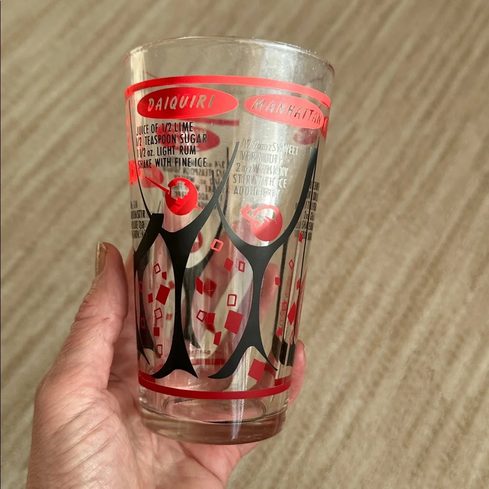 Vintage Mr. Bartender Cocktail Mixing Glass by Federal Glass Co. 1960-70s